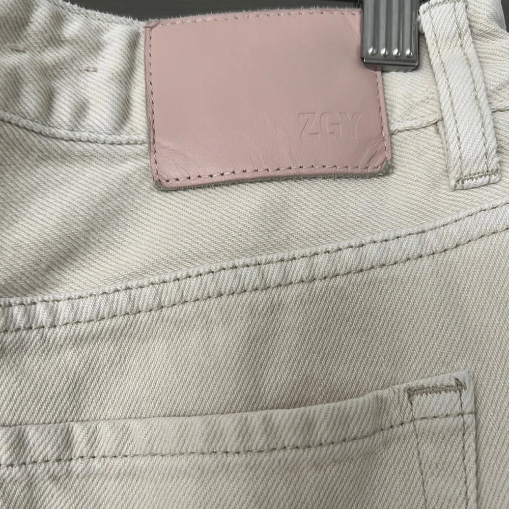Women's Cream Denim Maxi Skirt - Picture 5 of 7